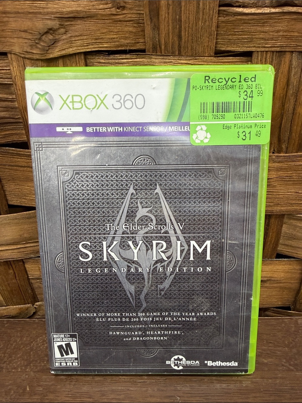 Xbox 360 Skyrim Legendary Edition (Green Case)